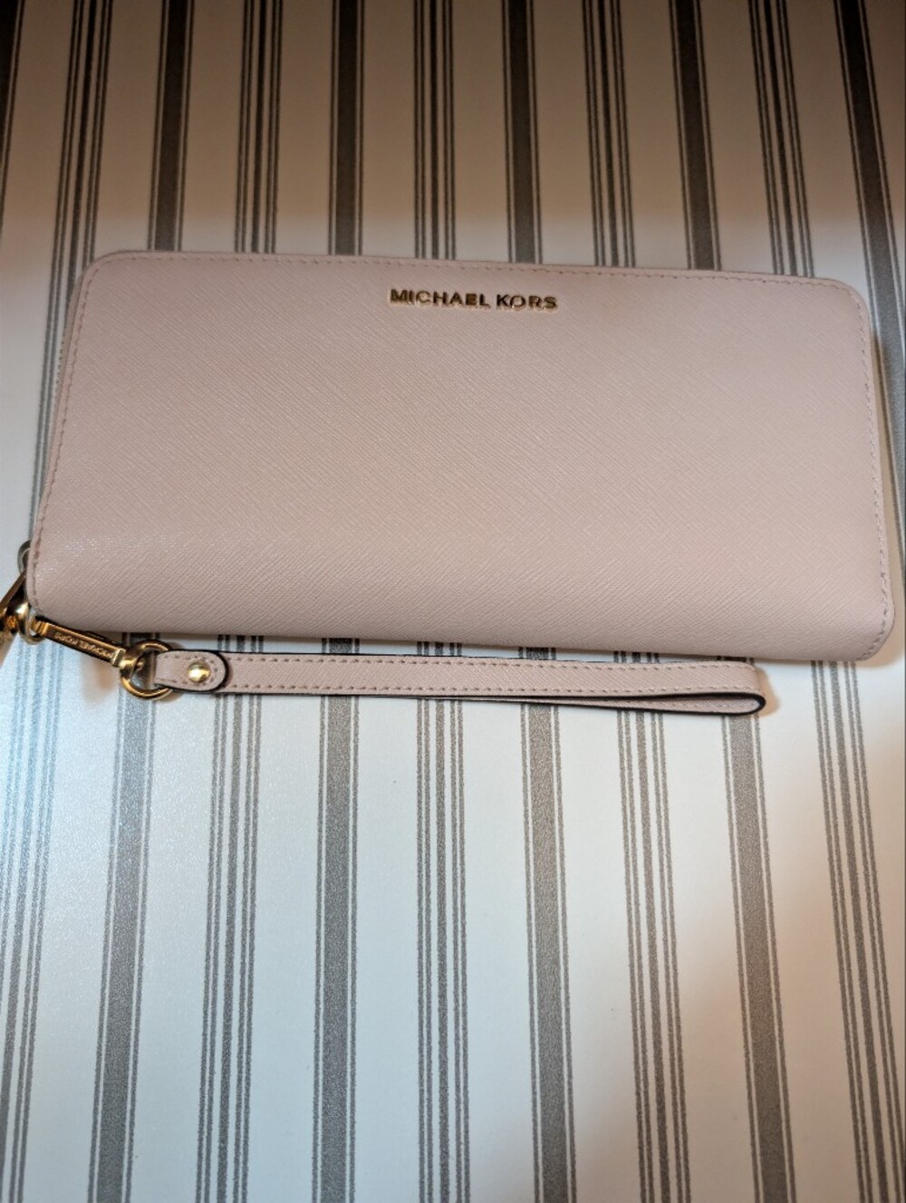 Michael Kors Blush Pink Saffiano Leather Wristlet